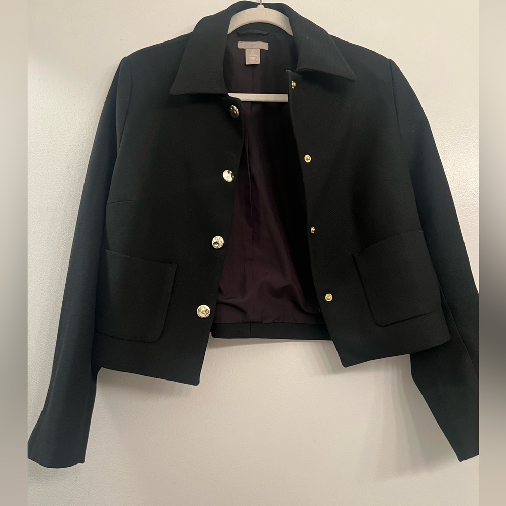 H&M Button Detail Black Jacket!